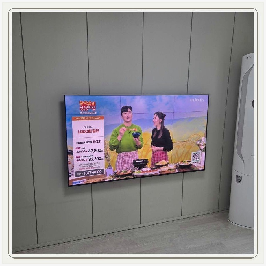 옥정동 벽걸이TV 설치 사례