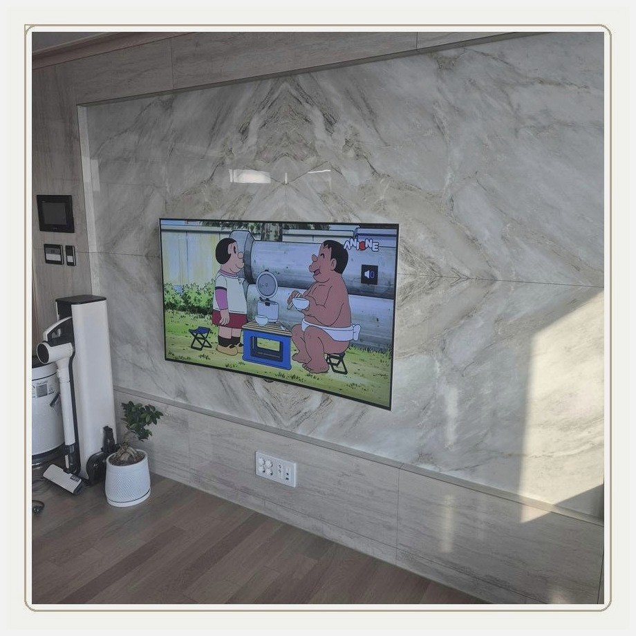 송산동 무타공 벽걸이TV
