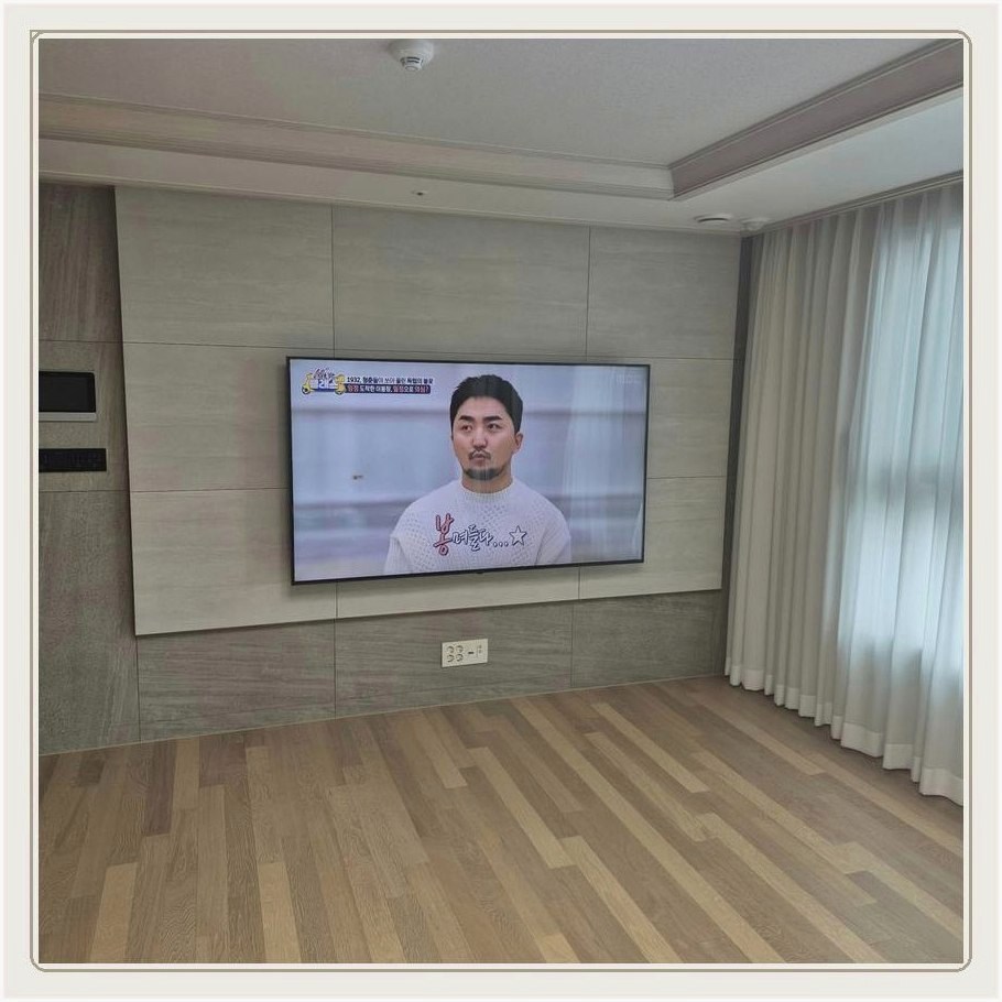 장단면 벽걸이TV 설치 사례